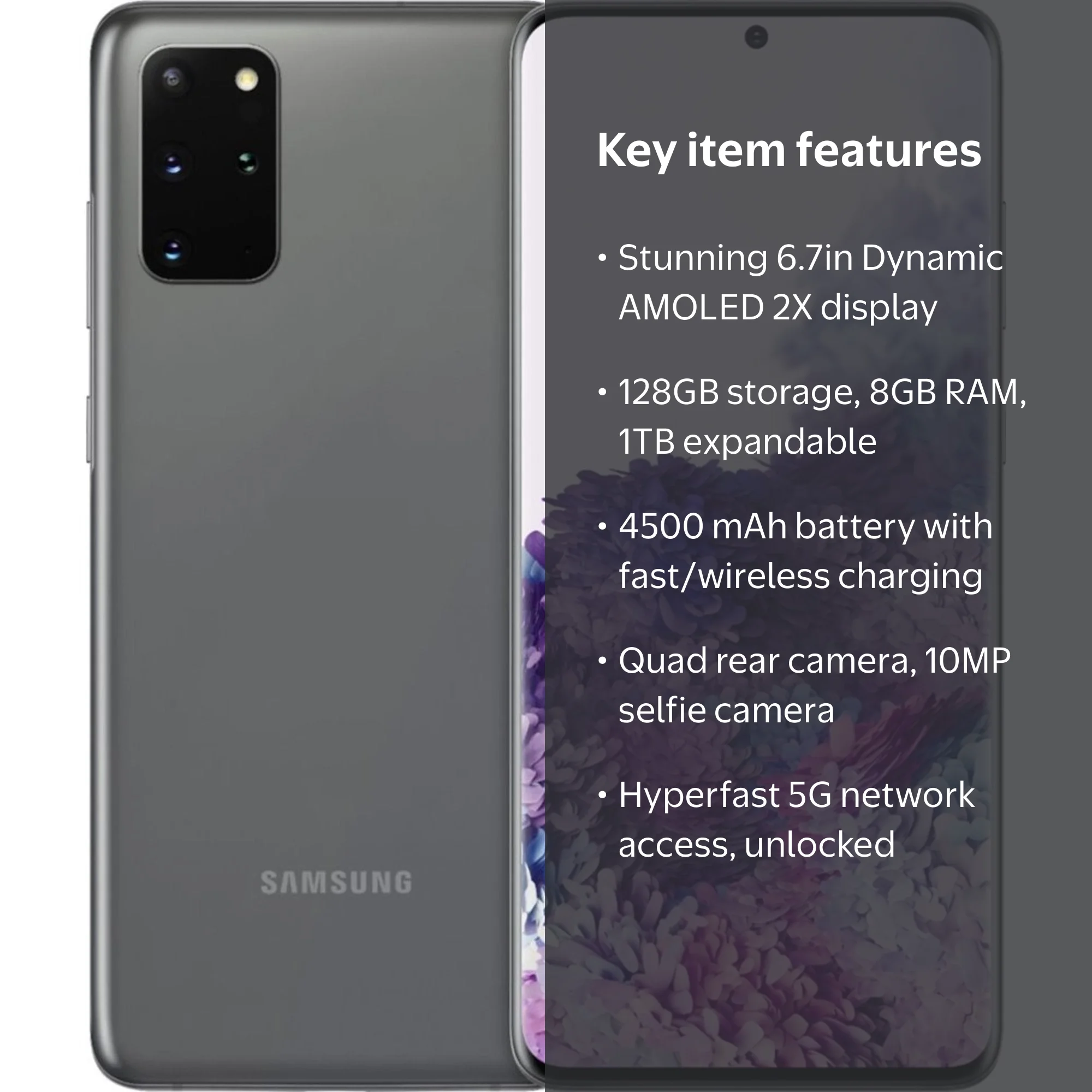 Samsung Galaxy S20+ G985F 128GB GSM Unlocked Android SmartPhone