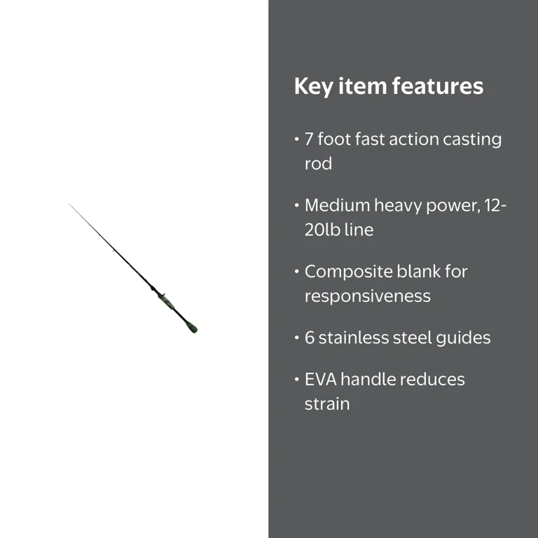 Berkley AMP™ Casting Rod, 7' Medium Heavy Fishing Rod - Walmart.com