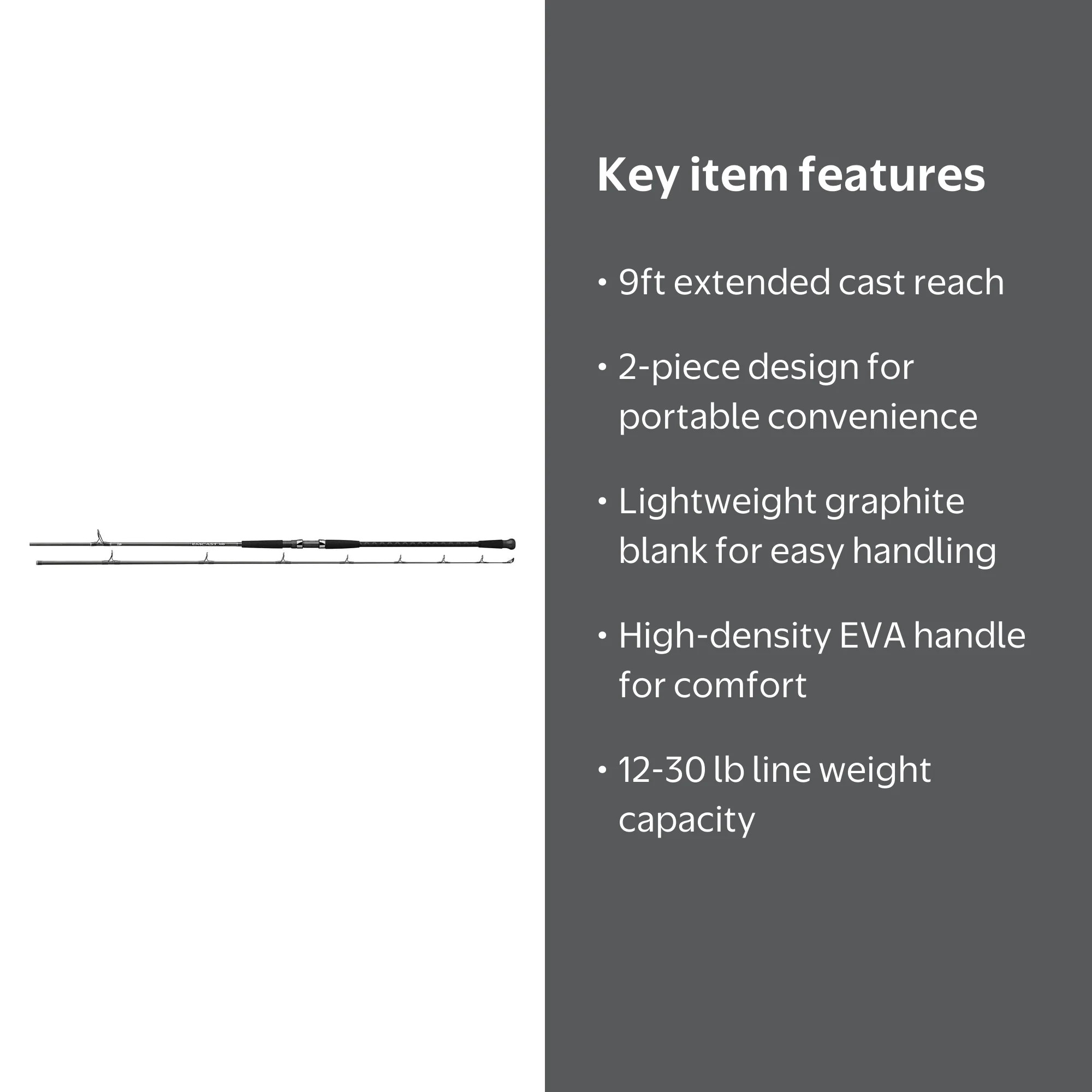 Daiwa, Surf Fishing Rod, EMCST902MHFS 9' MH Action Line 12-30