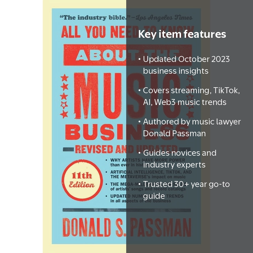 Donald S Passman, Book, All You Need To Know About the Music