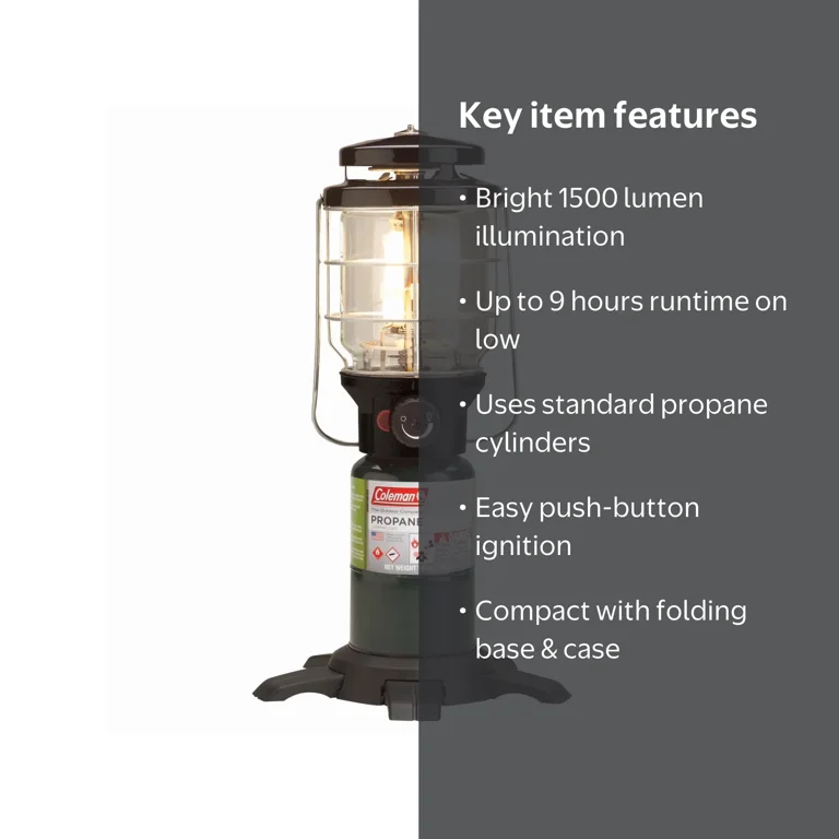 Coleman NorthStar Propane Lantern, 1540 Lumens, InstaStart