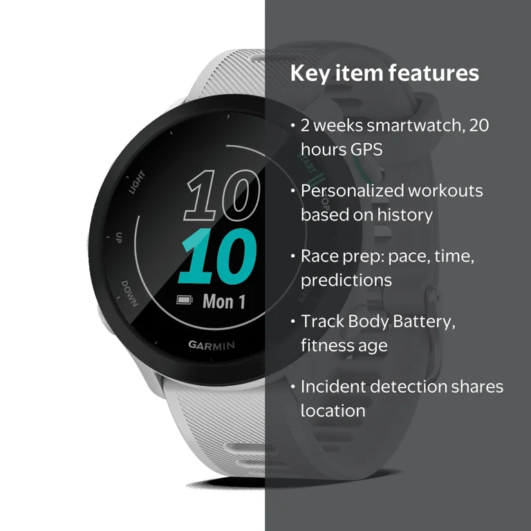 Garmin Forerunner 55 Smartwatch, GPS Running Watch with Daily