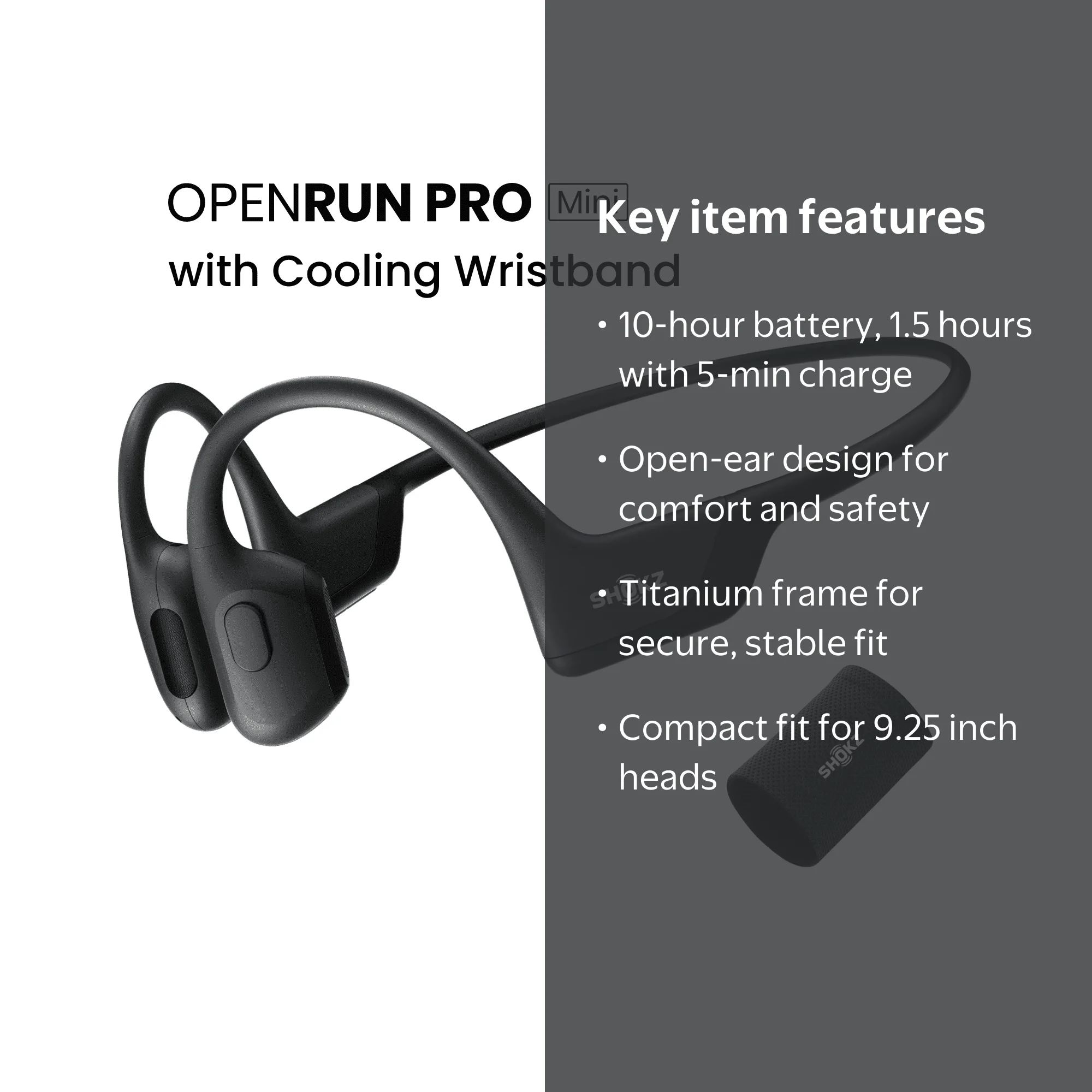 Shokz OpenRun Pro Mini Bone Conduction Open Ear Bluetooth