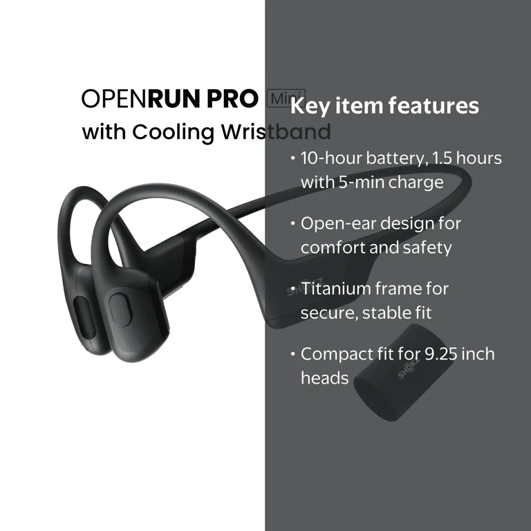 Shokz ヘッドフォン OpenRun Pro Black Shokz OpenRun Pro Mini Bone Conduction Open Ear Bluetooth