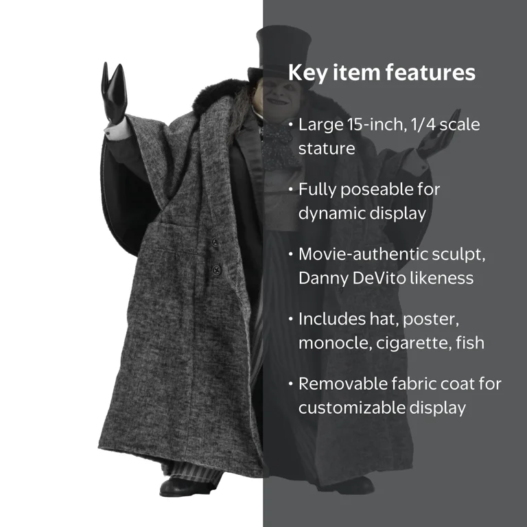 NECA, Batman Returns Mayoral Penguin Action Figure, 1/4 Scale, New