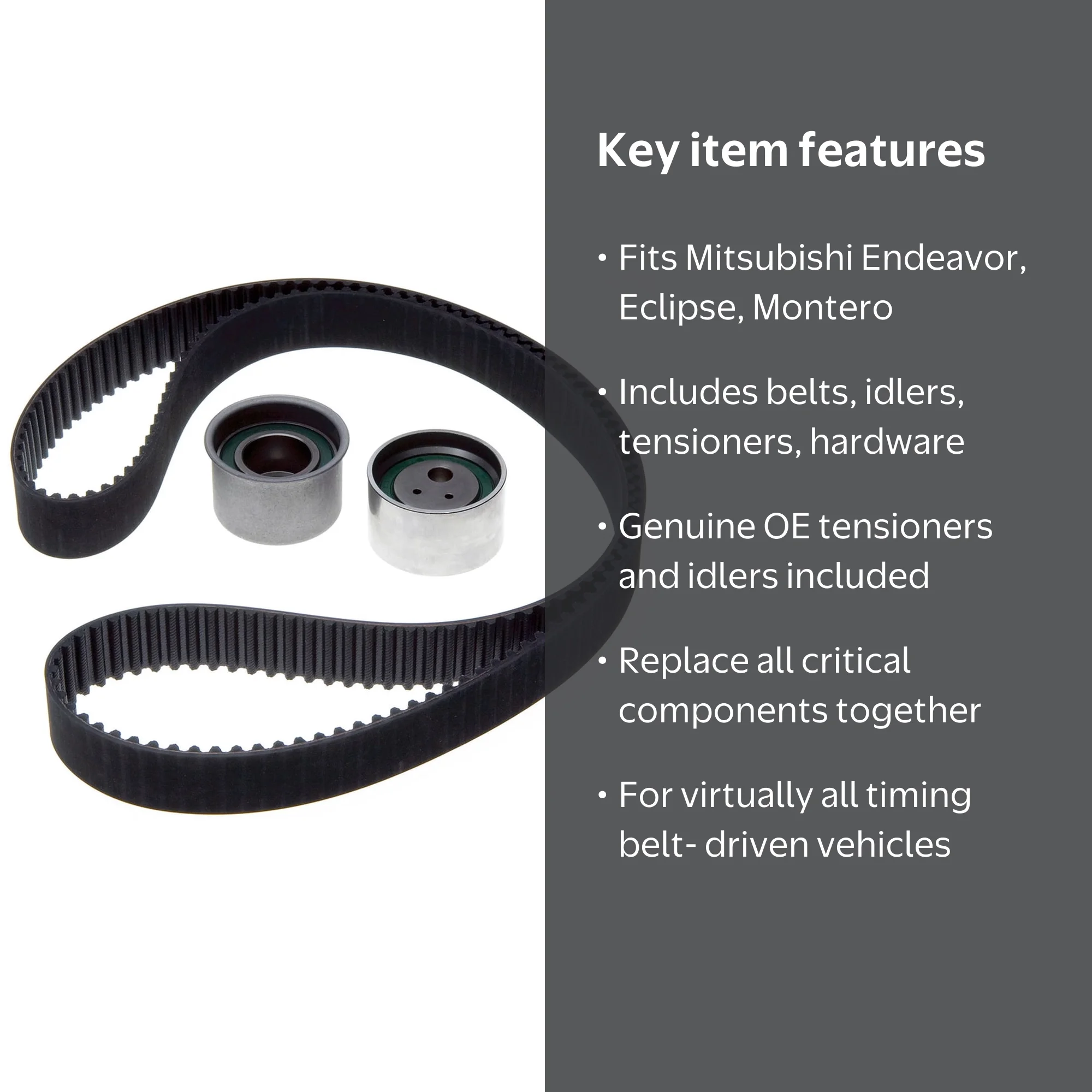 Engine Timing Belt Component Kit Fits select: 2004-2008,2010-2011