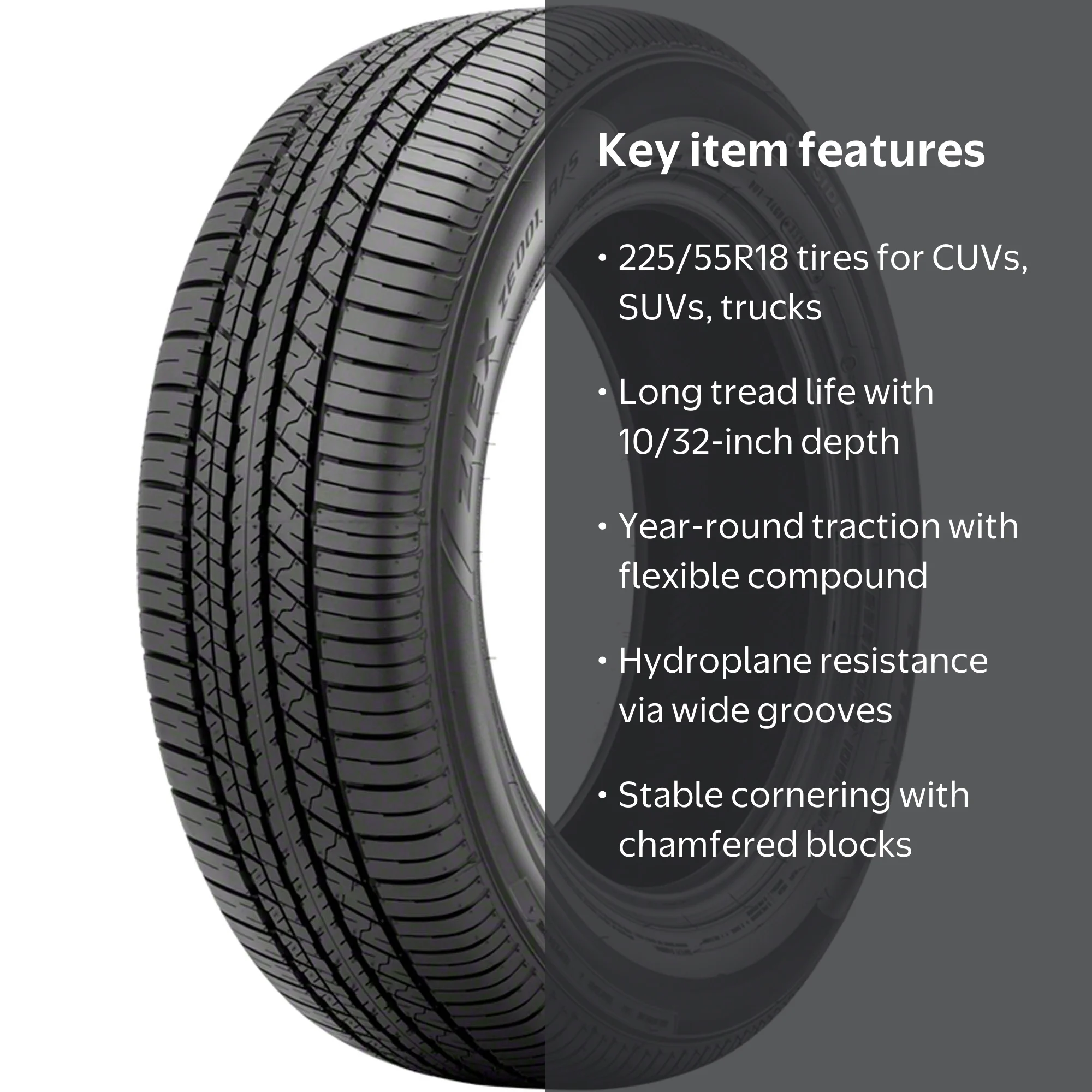 Falken Ziex ZE001 A/S All Season 225/55R18 98H Passenger Tire