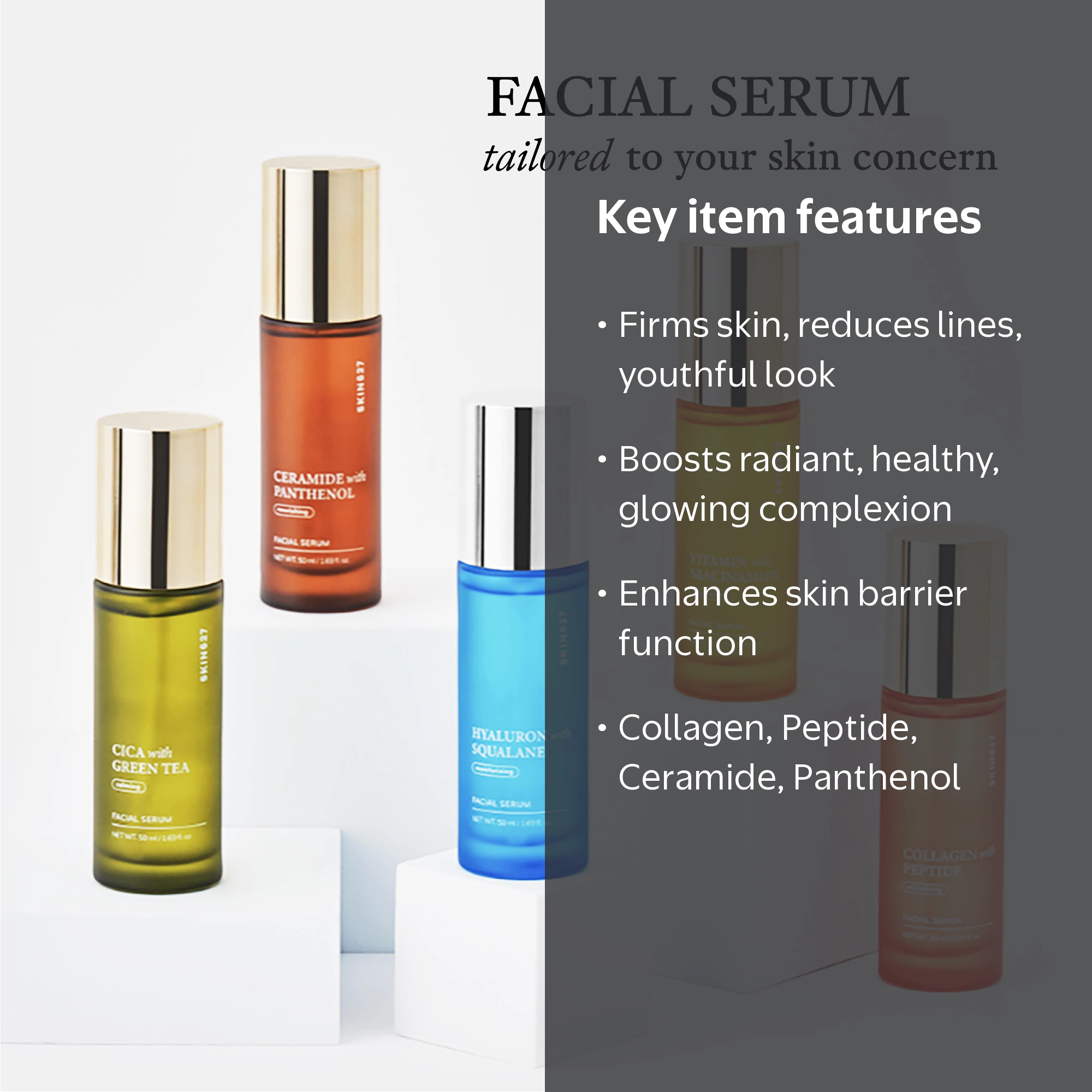 SKIN627 Daily Face Serum - 1.69 oz Korean Skin Care Korean