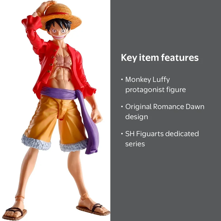 SH FiguartsMonkey Luffy - Romance Dawn - Walmart.com