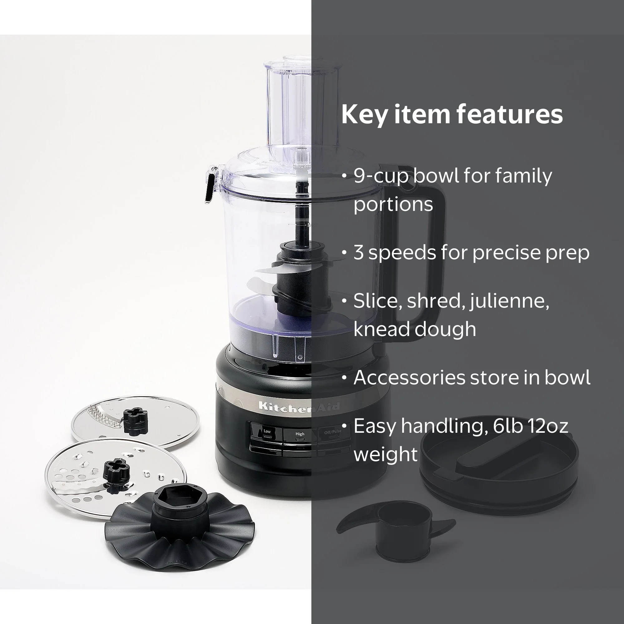 KitchenAid 9-Cup Food Processor Plus Julienne Disc Slice Shred