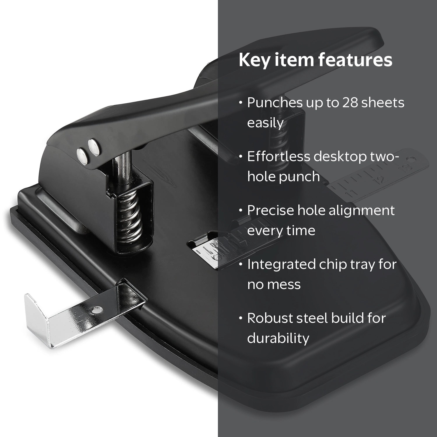 Staples Office Supplies 2-Hole Punched Paper Puncher, 28 Sheet
