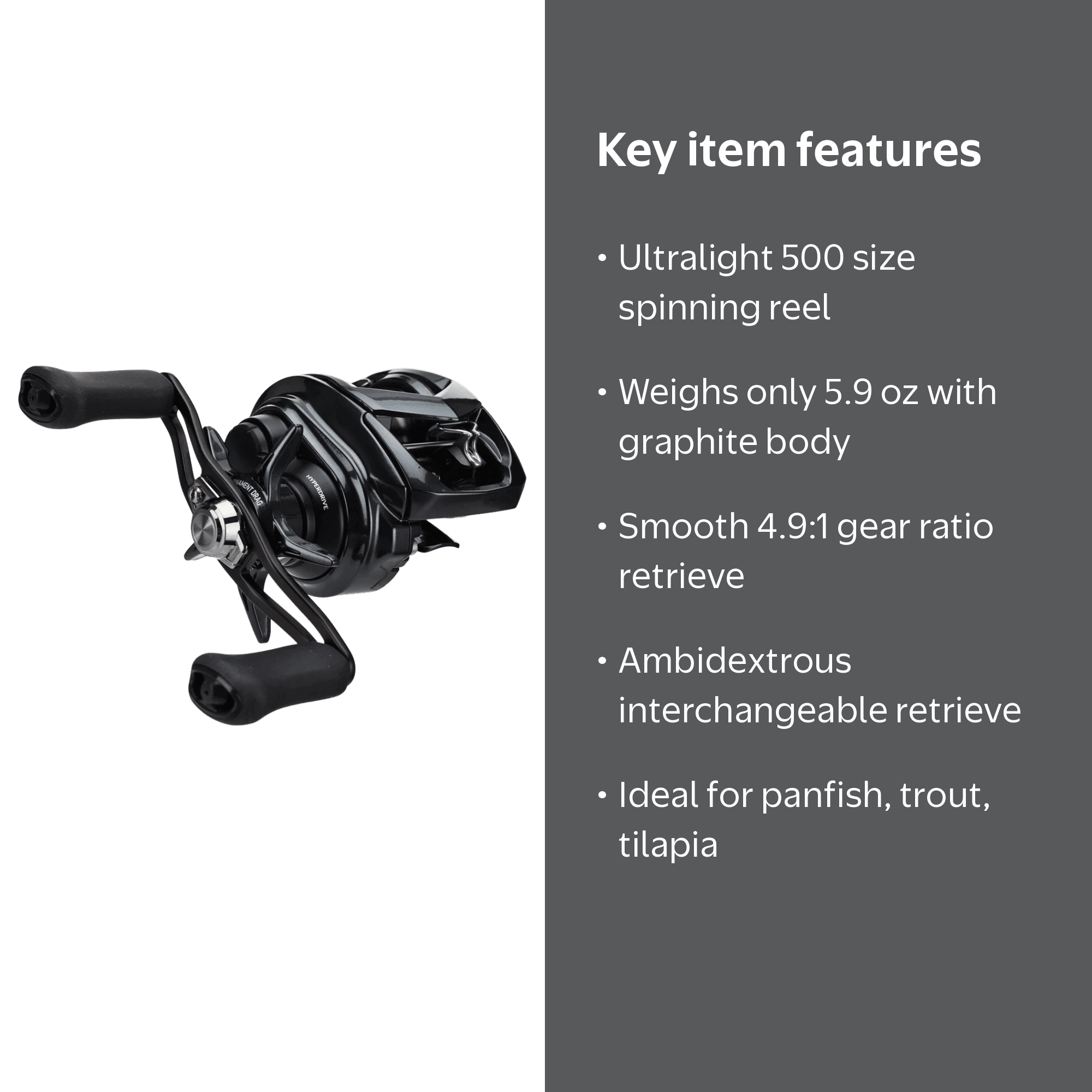 Daiwa D-Spin 500sz Ultralight Reel - 4.9:1 Gear Ratio - Walmart.com