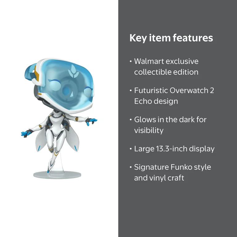 Funko Pop! Jumbo: Overwatch 2 - Echo (Glow) Vinyl Figure (Walmart