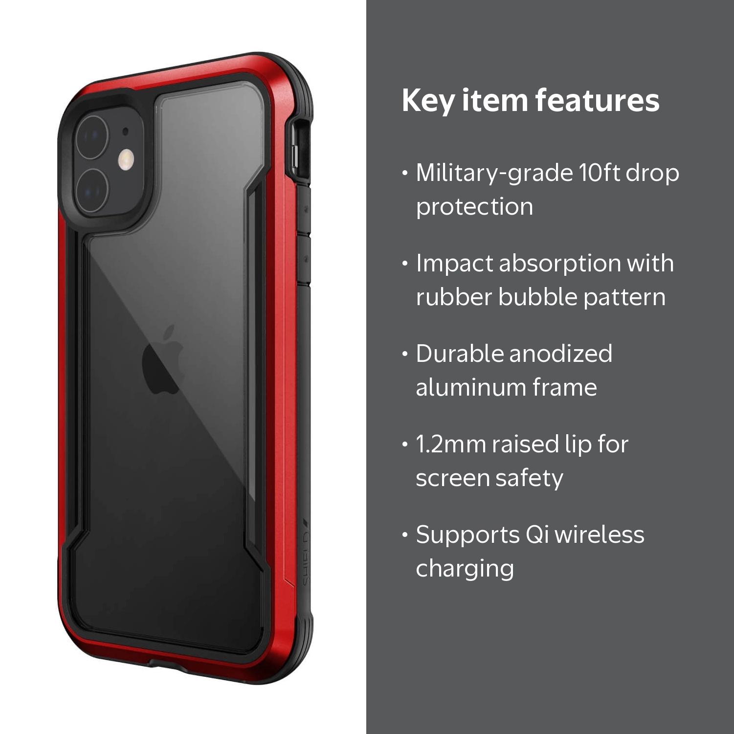 Raptic iPhone 11 Case, Shock Absorbing Durable Aluminum Frame