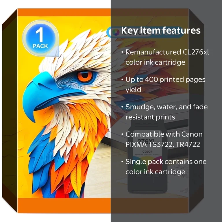 Canon 276 ink cartridge Color CL276xl Compatible weit Canon PIXMA