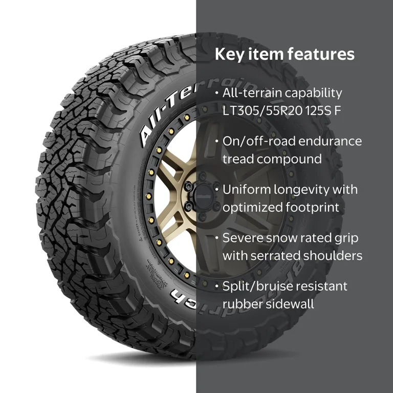 BFG All-Terrain T/A KO3 LT305/55R20 125S F - Walmart.com