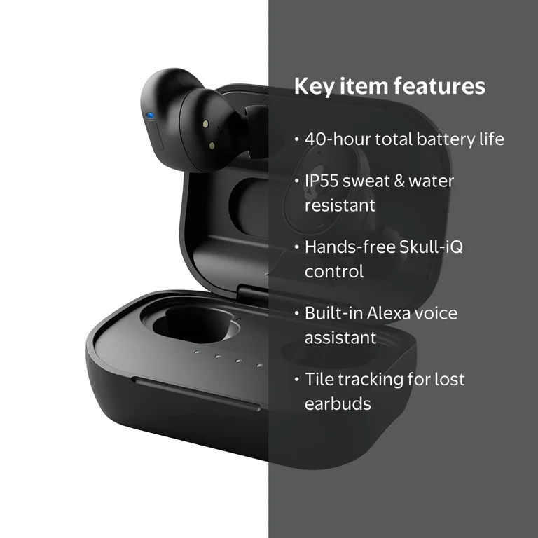 pit viper ワイヤレスイヤホン　skullcandy grind Skullcandy Grind True Wireless Earbuds, Bluetooth, Sweat & Water