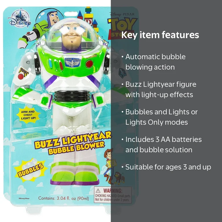 【日本未発売】Disney Store Buzz Lightyear Bubbl Disney Parks Buzz Lightyear Bubble Blower Toy New with Box