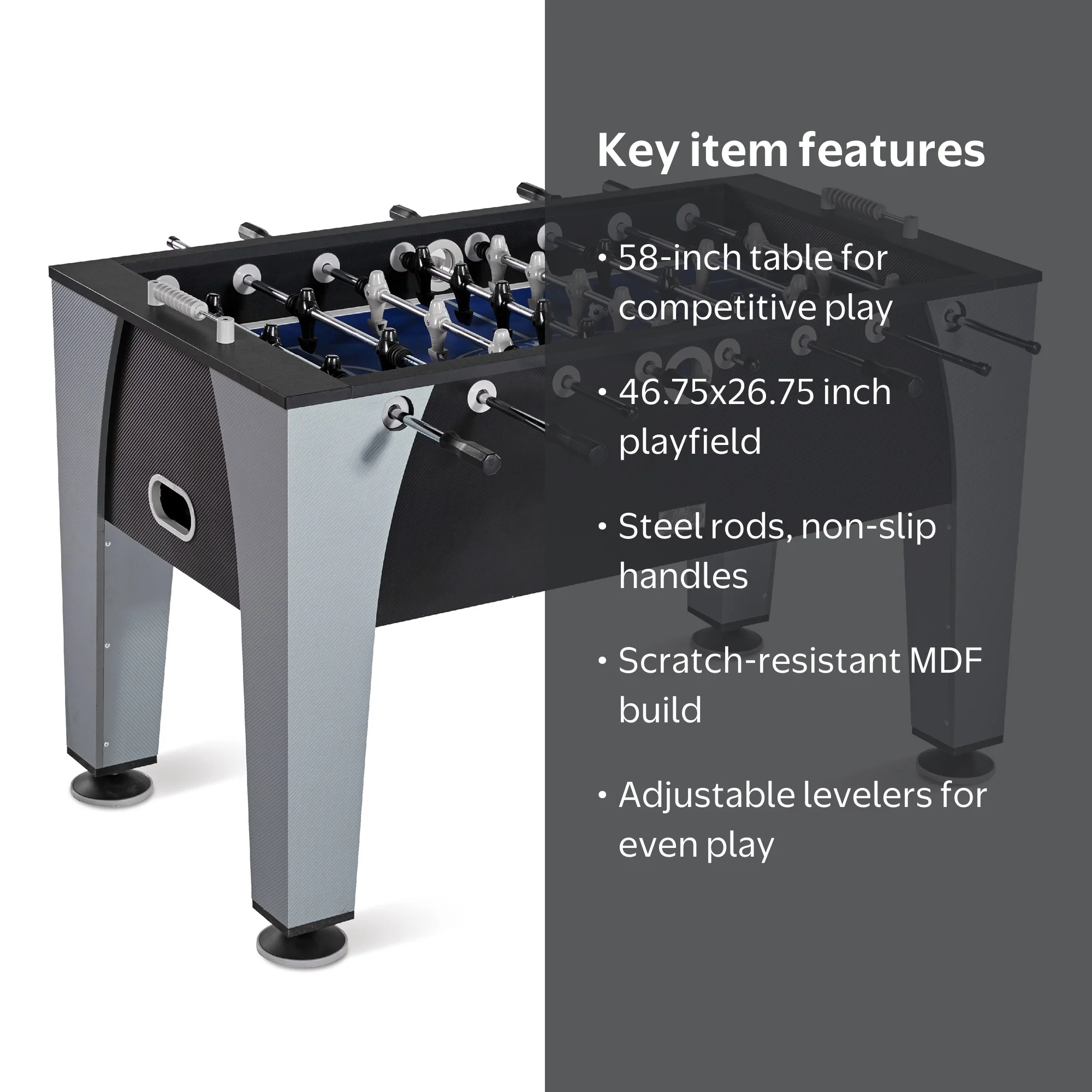 Barrington Billiards 58” Regulation Size Irvine Foosball Table
