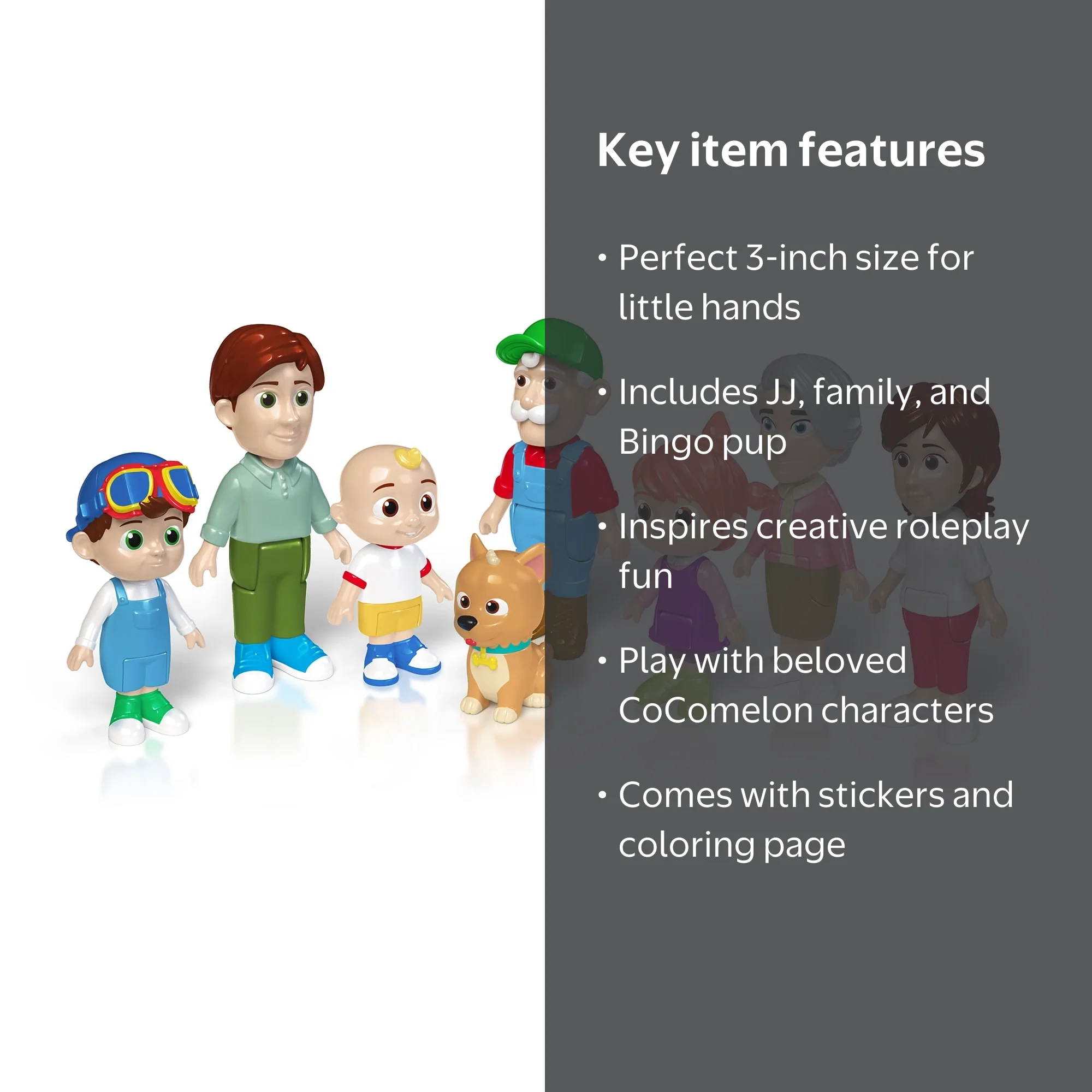 CoComelon Official Family Figure 8 Pack - Includes JJ, Mom, Dad