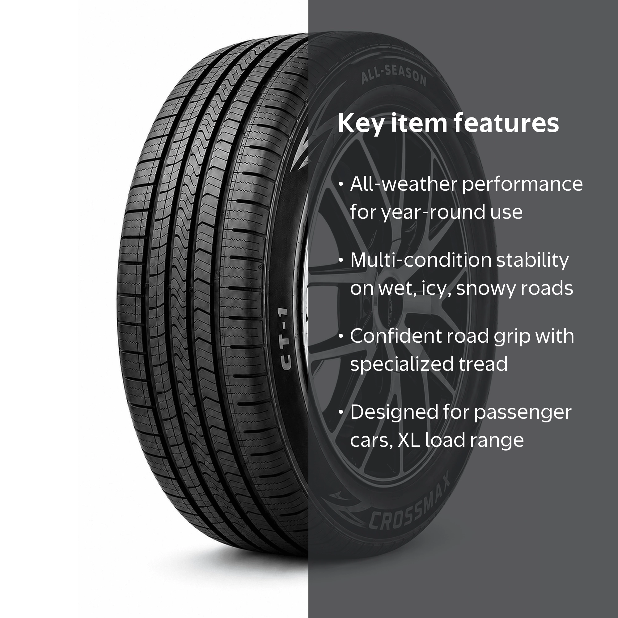 Crossmax, Passenger Tire, All Season, 245/45ZR18 100Y XL - Walmart.com