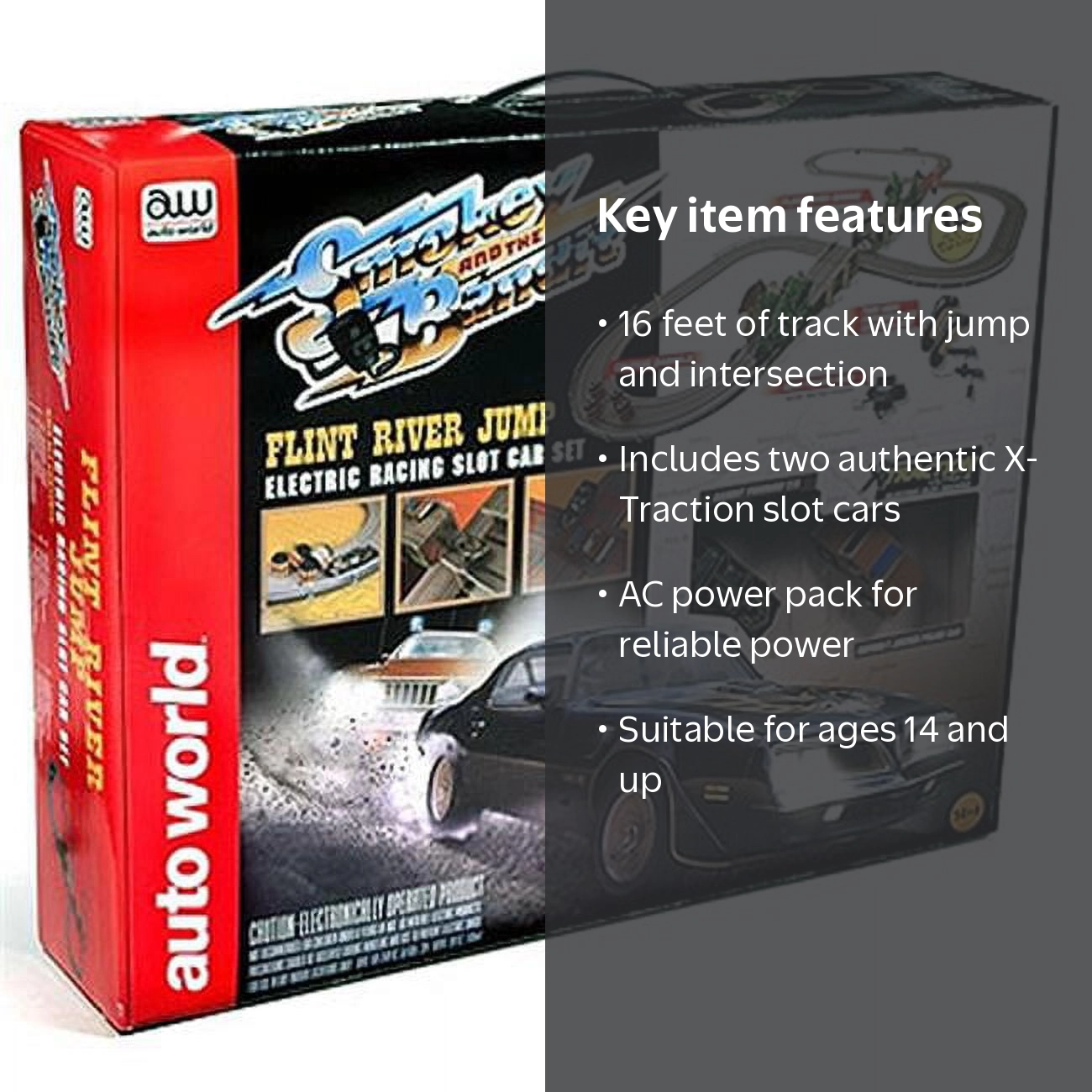 Auto World Smokey & The Bandit Slot Car Race Set, 16ft Track with