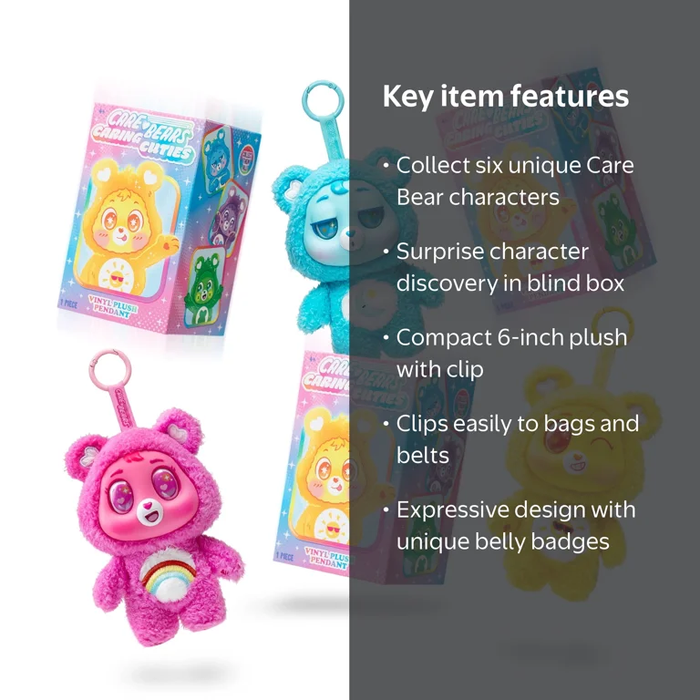 チャーリーベアーズ テディベア カーラ（Cara）鍵のペンダント付き Care Bears Caring Cuties 6