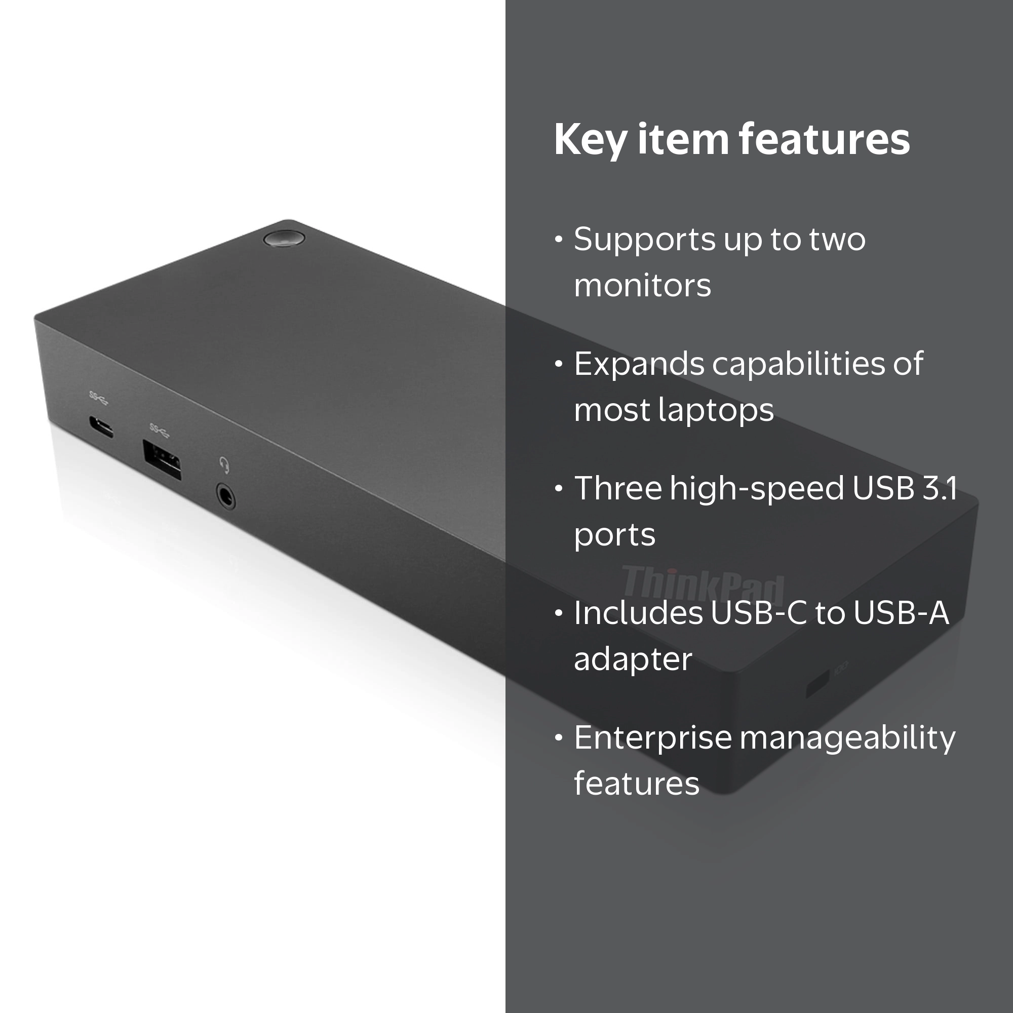Lenovo ThinkPad Hybrid USB-C with USB-A Dock - Walmart.com