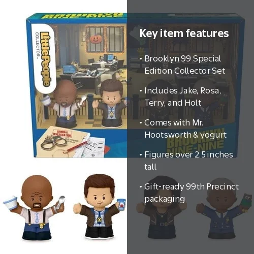 Mattel Brooklyn Nine-Nine Action Figure Set, 4 Piece, Multicolor