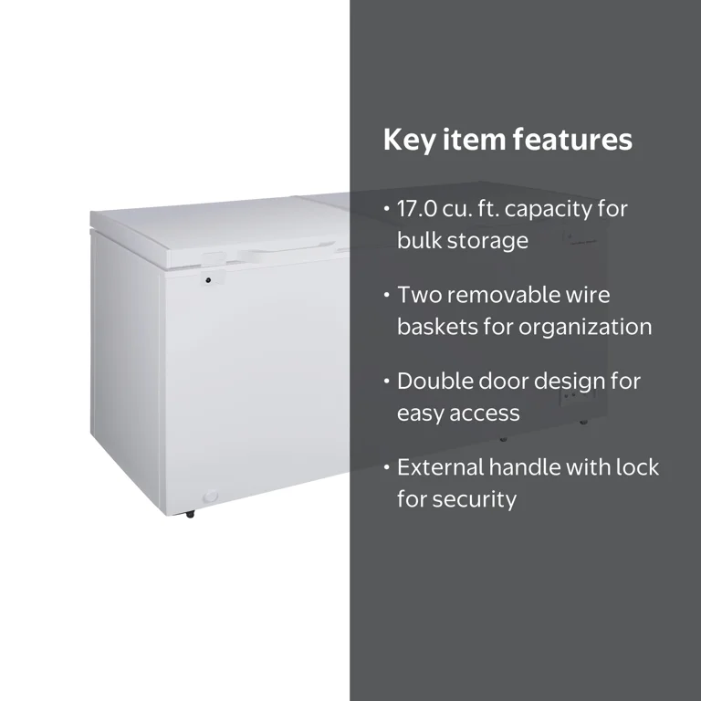 Hamilton Beach 17 Cu. ft. Garage Ready Chest Freezer, Large