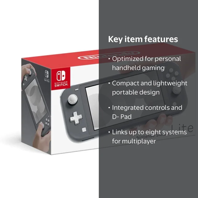 Nintendo, Switch Lite, Gray, Handheld Portable Light - Walmart.com