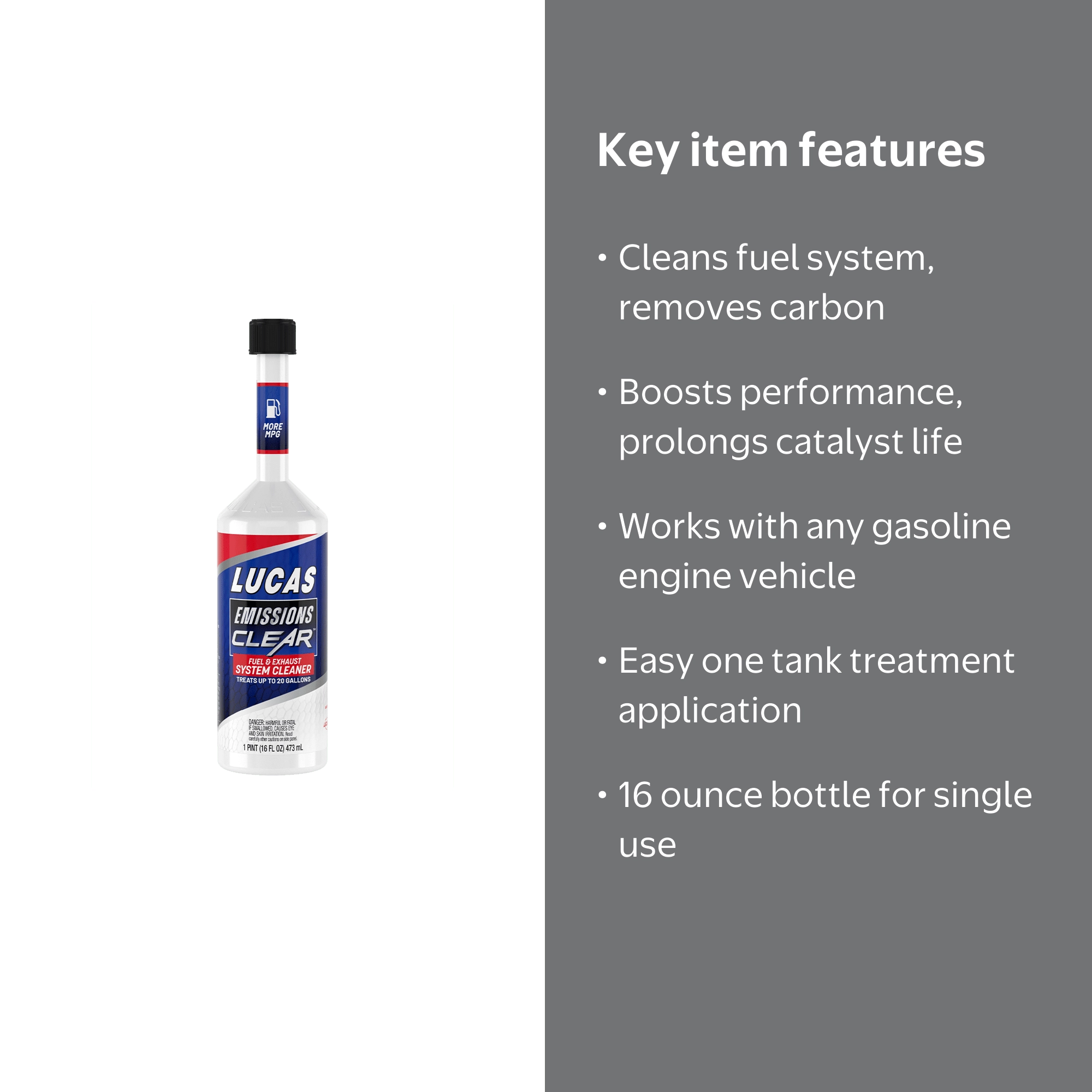 Lucas Lucas Oil Emissions Clear 16 Ounce Bottle - Walmart.com