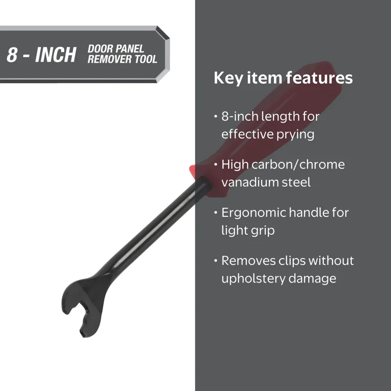 Hyper Tough 8-inch Carbon Steel Door Panel Remover with Ergonomic