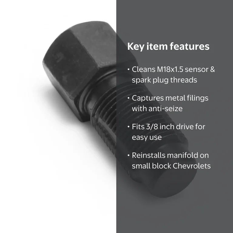 OEMTools Oxygen Sensor Thread Chaser, M18 x 1.5, Fits 3/8 drive