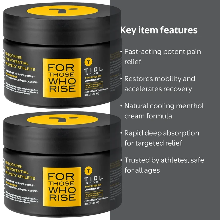 2 pack) TIDL Cryotherapy Penetrating Menthol Pain Cream, Muscle