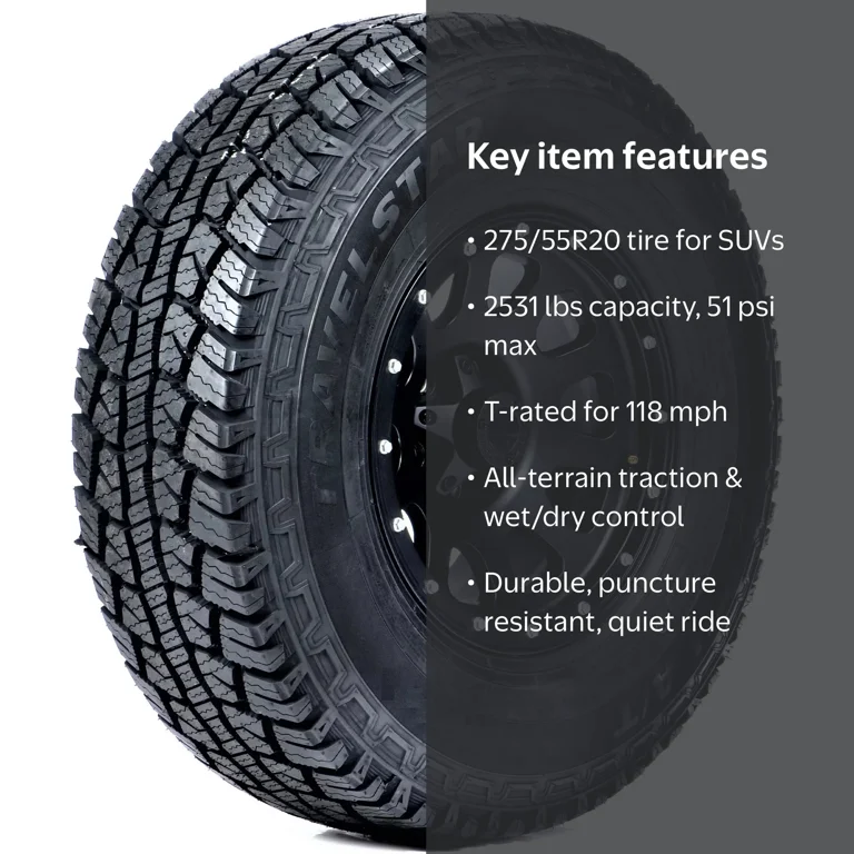 Travelstar, SUV Tire, 275/55R20 113T All Terrain, EcoPath A/T