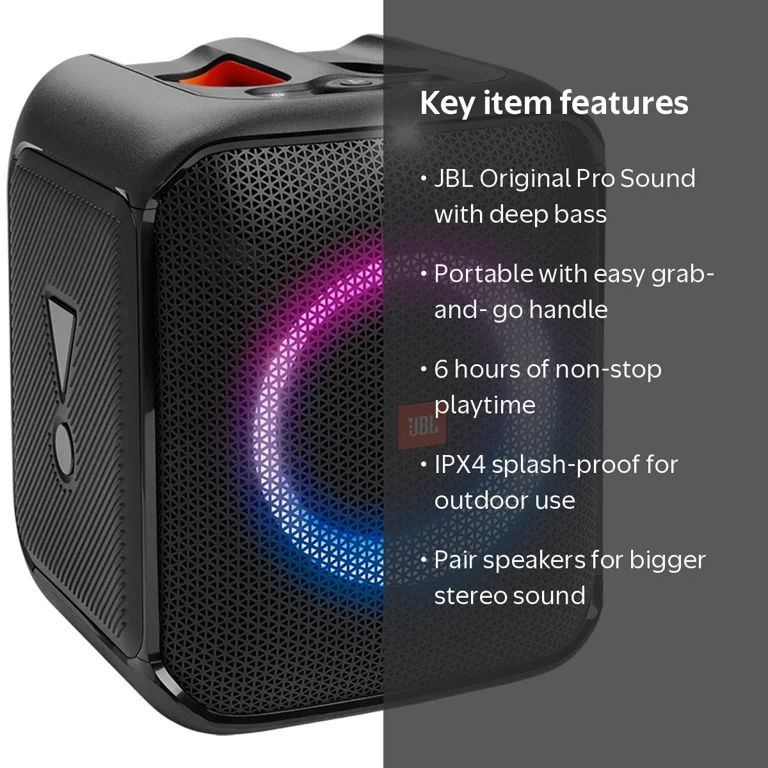 JBL, Portable Party Speaker, Encore Essential, Refurbished Black JBL, Portable Party Speaker, Encore Essential, Refurbished Black