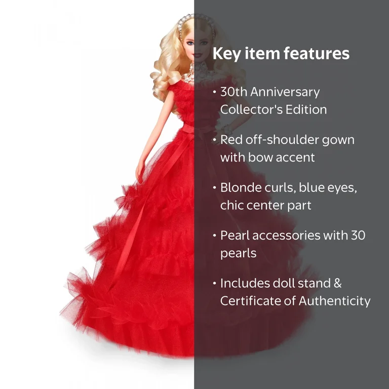 holiday editions dress Happy Holidays Rare 1997 Red Dress Barbie Doll Special Edition 5th of the  Series