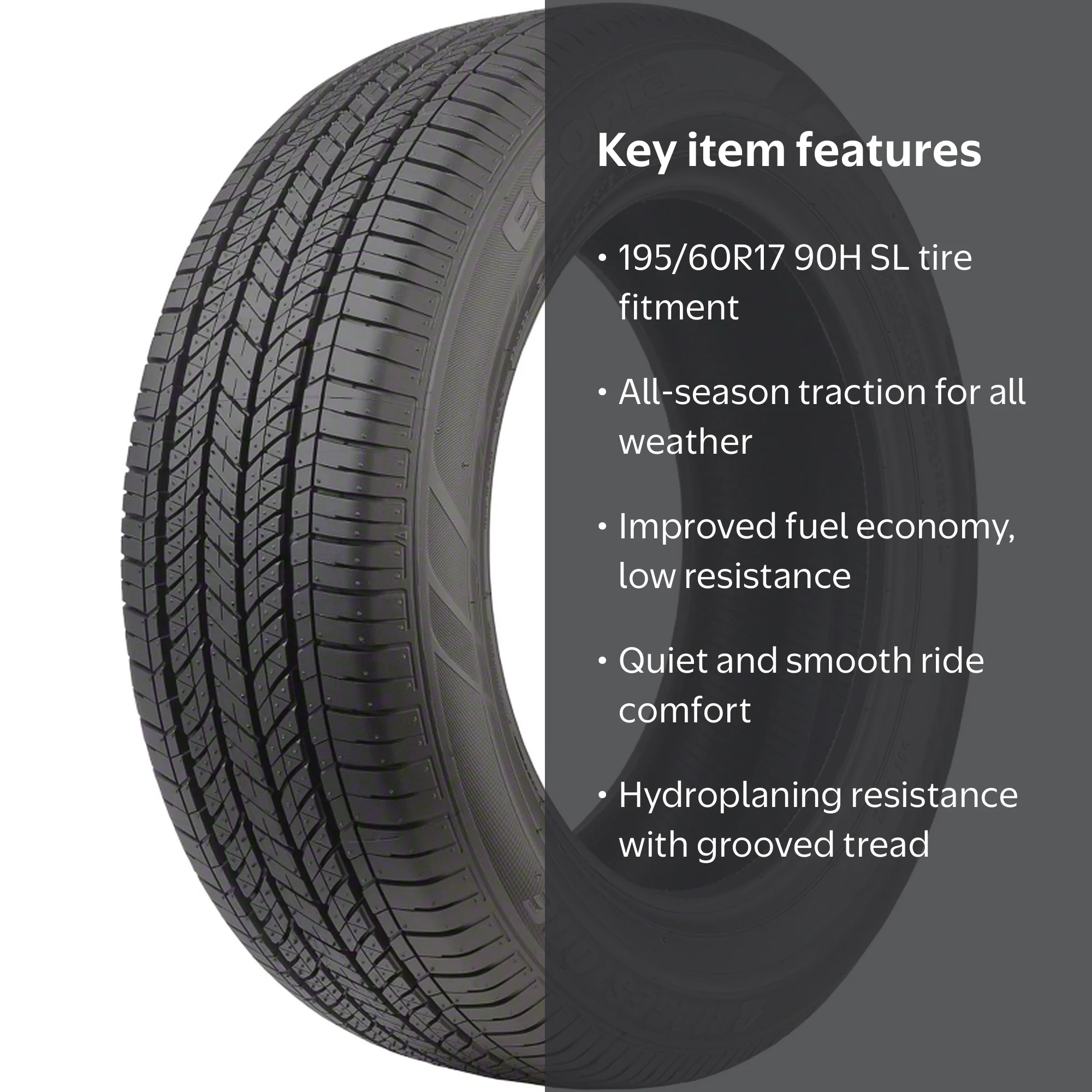 Bridgestone Ecopia EP422 Plus 195/60R17 90H BSW - Walmart.com