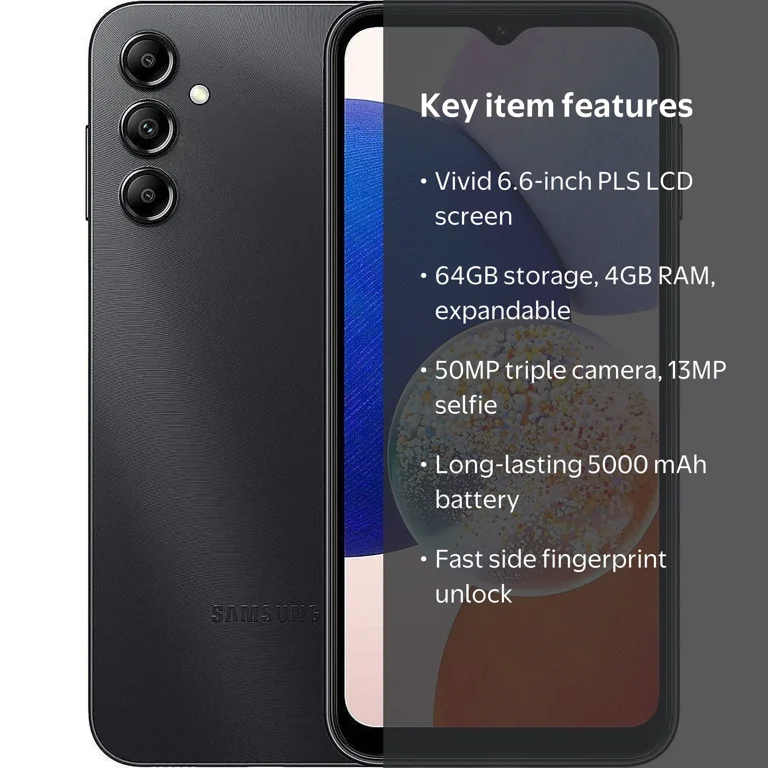 Samsung, Galaxy A14 5G Cell Phone, SM-A146U1, 64GB Black - Walmart.com