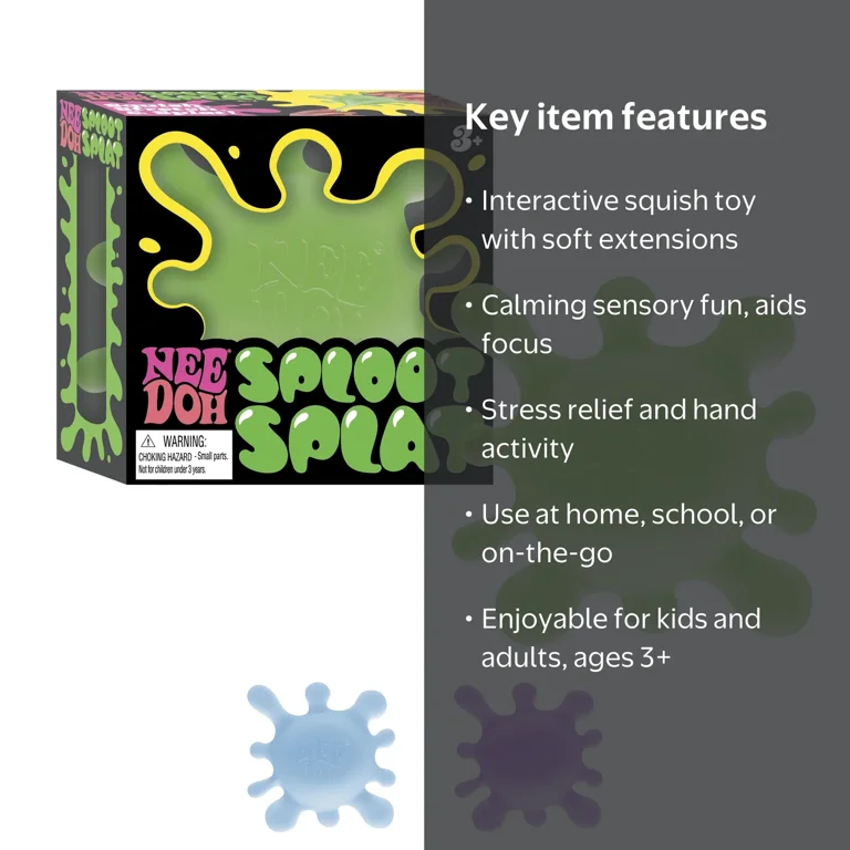 Schylling, Fidget Toy, Nee Doh Sploot Splat, Calming Sensory Fun