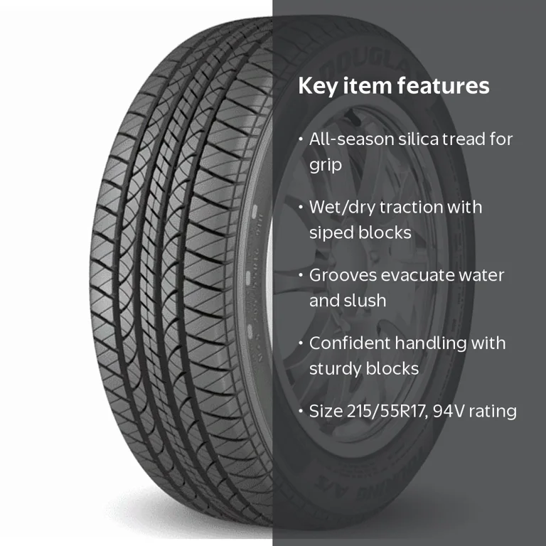 Douglas Touring A/S 215/55R17 94V All-Season Tire - Walmart.com