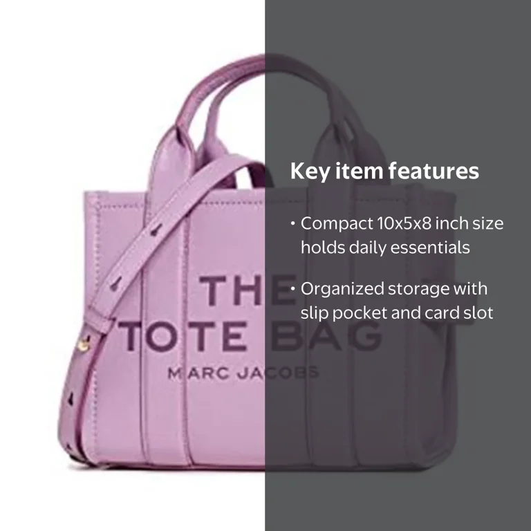 Marc Jacobs Womens The Leather Small Tote Bag Regal Orchid