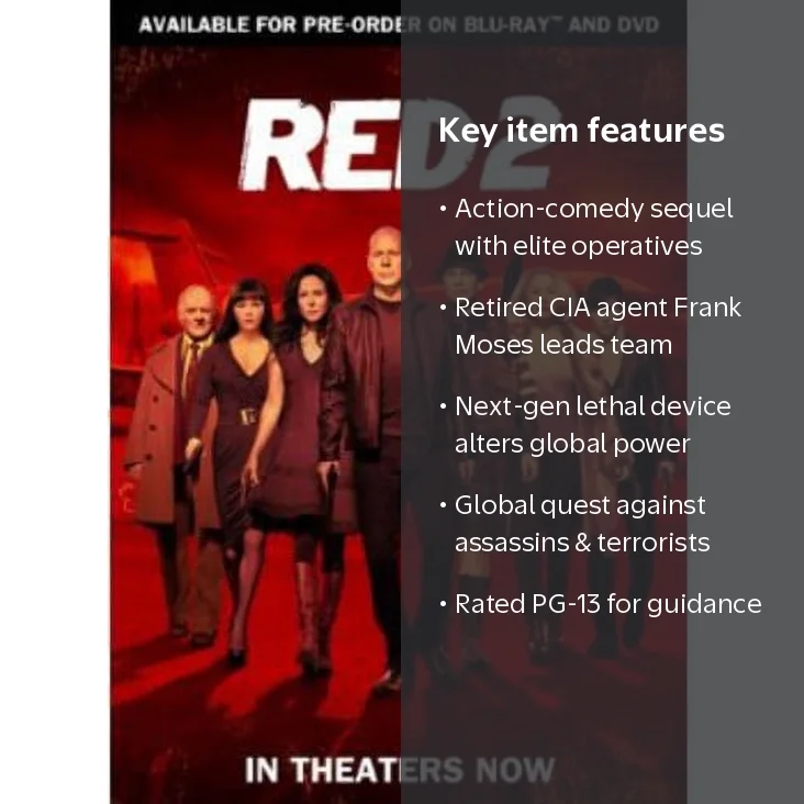 Lionsgate Home Entertainment, RED 2 DVD, Action Comedy Movie