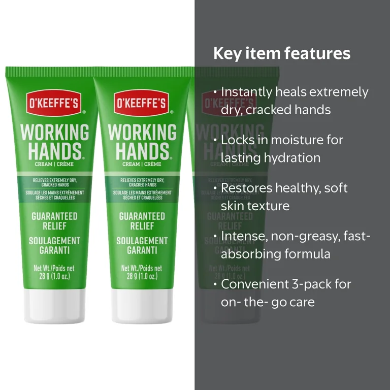 O'Keeffe's Hand Cream for Extreme Dryness - 1 oz Tube (3 pack