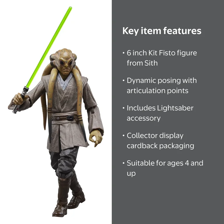 Star Wars, Action Figure, Kit Fisto, 6‚Äù from Revenge of the Sith