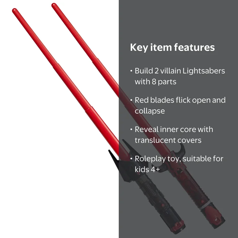 Star Wars Lightsaber Forge Kyber Core Dark Side Villains Pack, Red