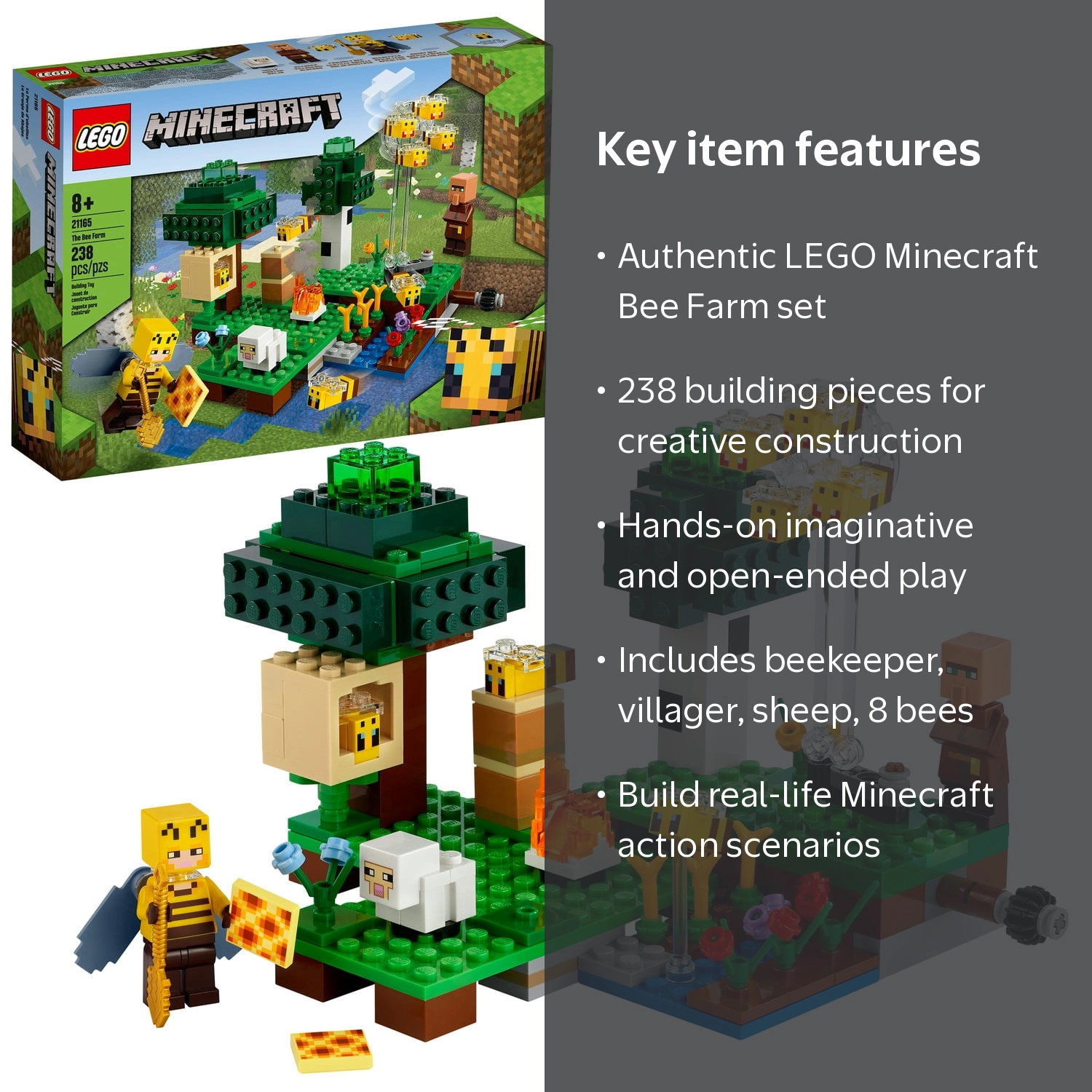 Open Box LEGO The Bee Farm 21165 Building Set (238 Pieces