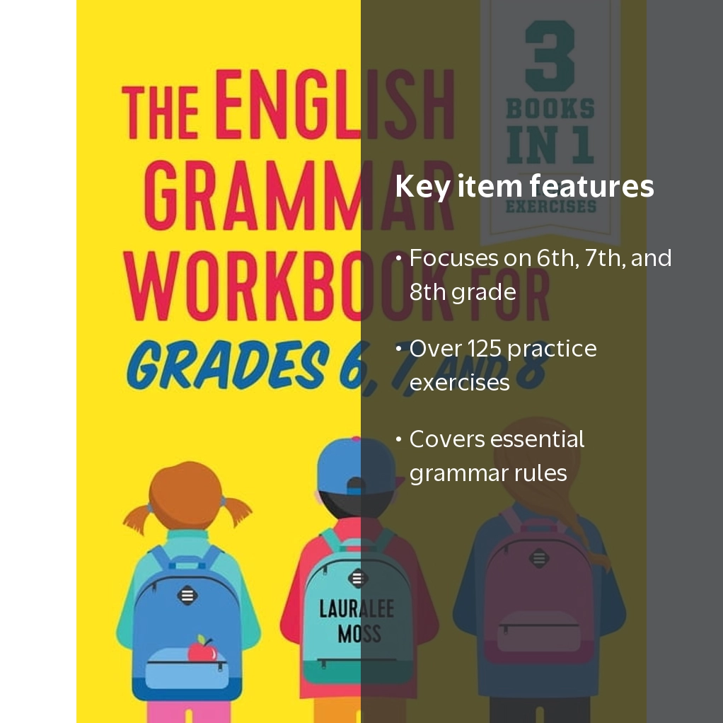 Lauralee Moss, English Grammar Workbook, Grades 6 7 8, 125+