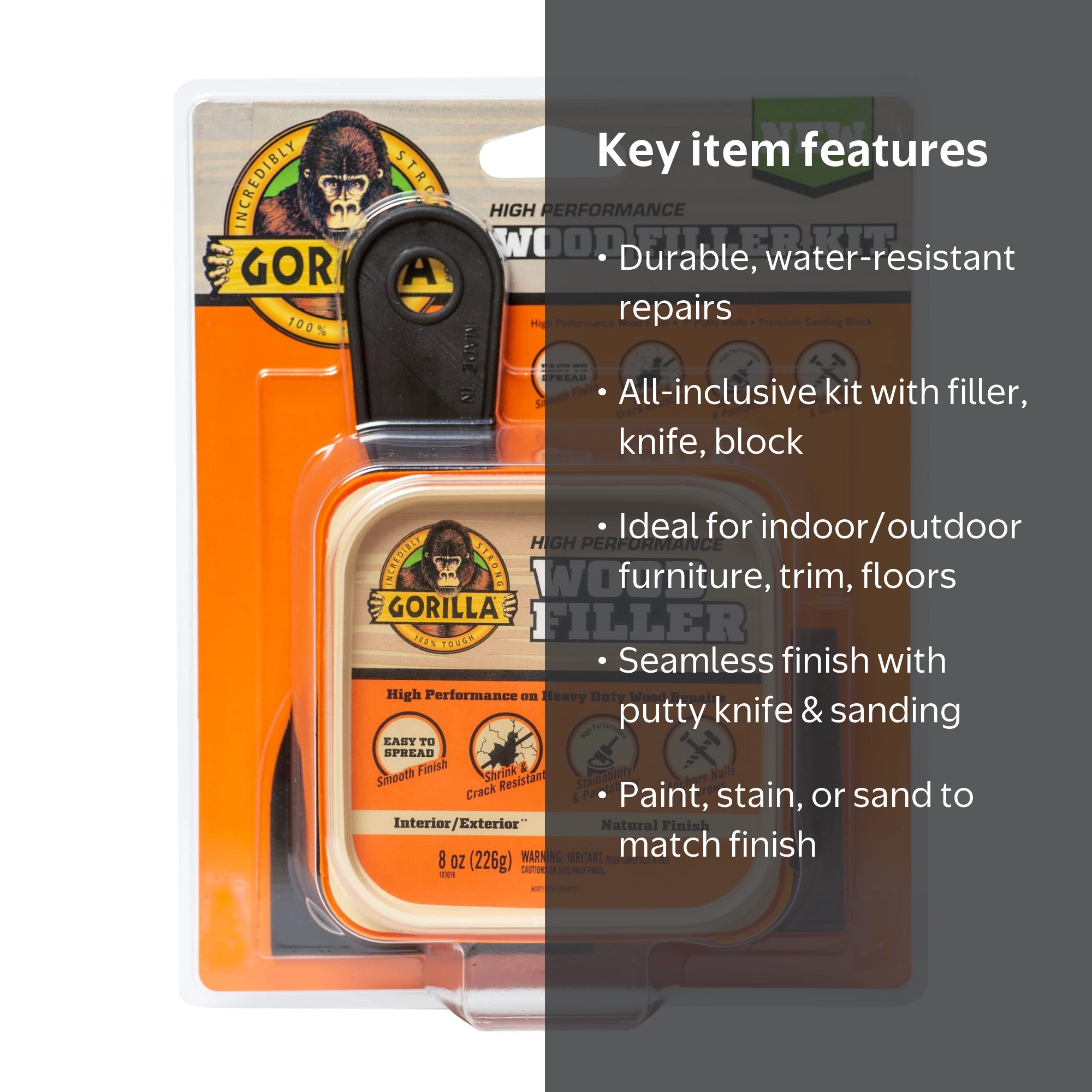 woodworking repair tool kit wood glue clamps sandpaper putty knife